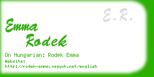 emma rodek business card